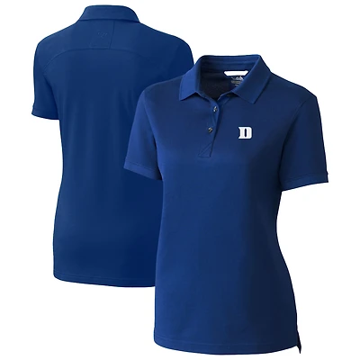 Women's Cutter & Buck  Blue Duke Blue Devils Advantage Eco Tri-Blend Pique Polo