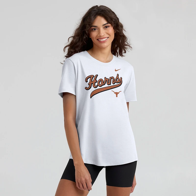 Women's Nike White Texas Longhorns Local Script T-Shirt