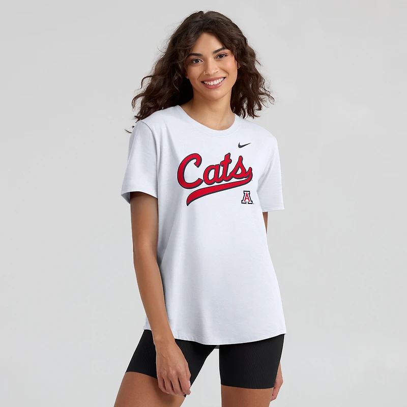 Women's Nike White Arizona Wildcats Local Script T-Shirt
