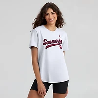 Women's Jordan Brand White Oklahoma Sooners Local Script T-Shirt