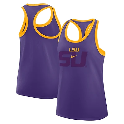Women's Nike Purple LSU Tigers Primetime Racerback Tri-Blend Tank Top