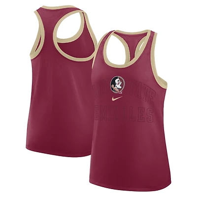 Women's Nike Garnet Florida State Seminoles Primetime Racerback Tri-Blend Tank Top