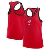 Women's Nike Scarlet Ohio State Buckeyes Primetime Racerback Tri-Blend Tank Top