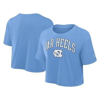 Women's Jordan Brand Carolina Blue North Carolina Tar Heels Athletic Prep Arch Dri-FIT Cropped T-Shirt