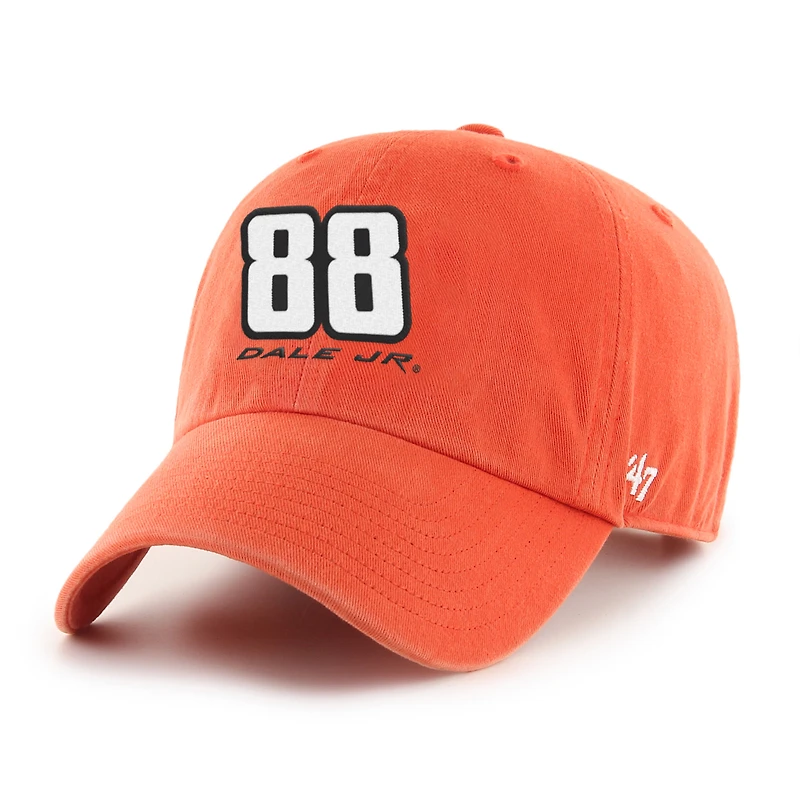 Men's '47  Orange Dale Earnhardt Jr.  Clean Up Adjustable Hat