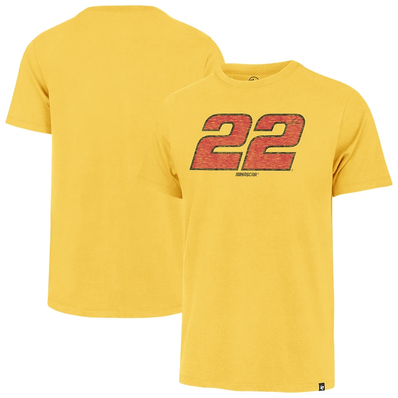 Men's '47  Yellow Joey Logano Driver Franklin T-Shirt