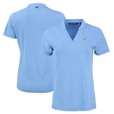 Women's Cutter & Buck Carolina Blue North Carolina Tar Heels Alumni Forge Heathered Stretch Blade Top