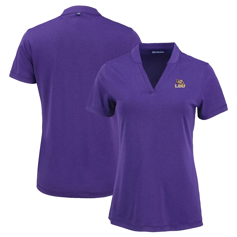 Women's Cutter & Buck Heather Purple LSU Tigers  Forge Heathered Stretch Blade Top