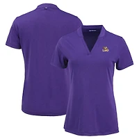 Women's Cutter & Buck Heather Purple LSU Tigers  Forge Heathered Stretch Blade Top