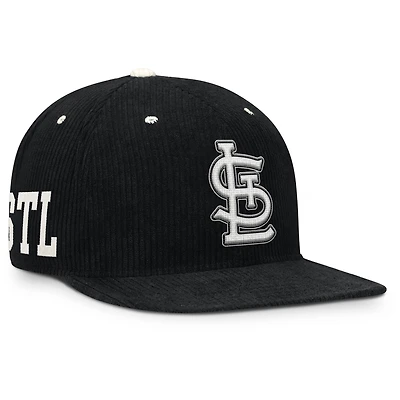 Men's Nike  Black St. Louis Cardinals Pro Corduroy Structured Snapback Hat