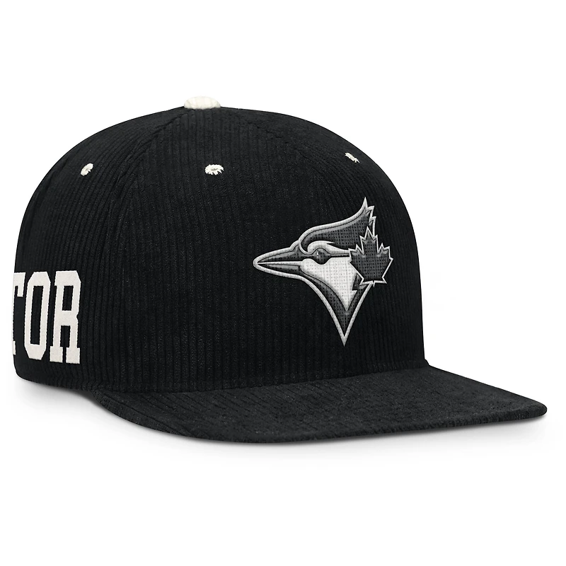 Men's Nike  Black Toronto Blue Jays Pro Corduroy Structured Snapback Hat