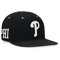 Men's Nike  Black Philadelphia Phillies Pro Corduroy Structured Snapback Hat