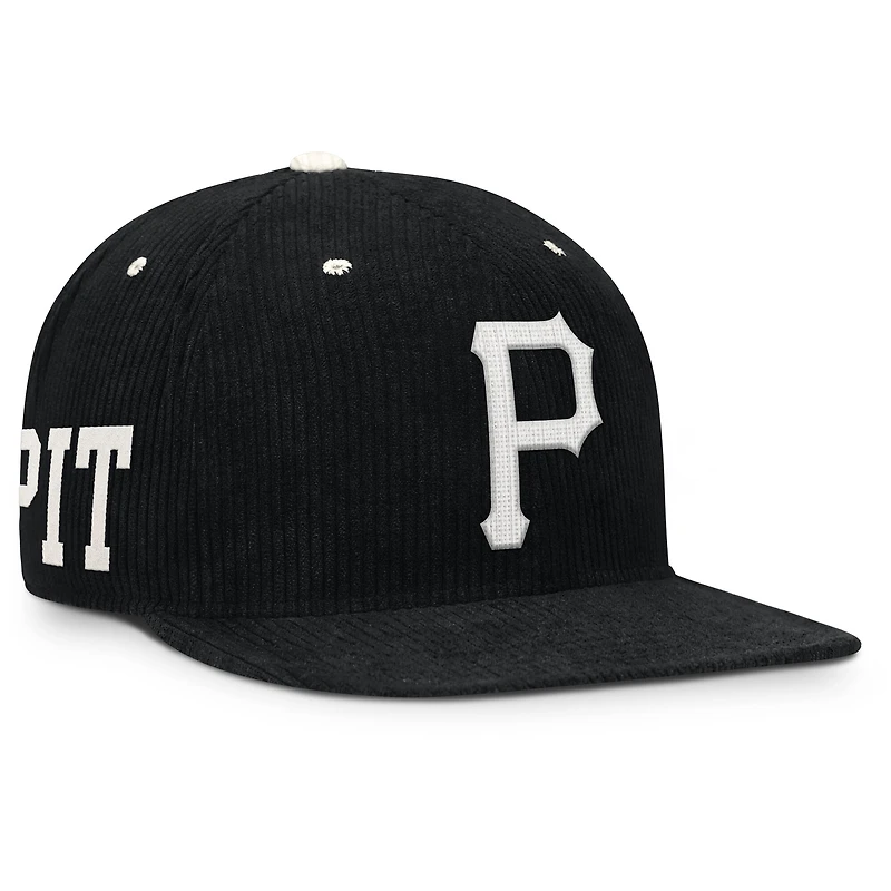 Men's Nike  Black Pittsburgh Pirates Pro Corduroy Structured Snapback Hat