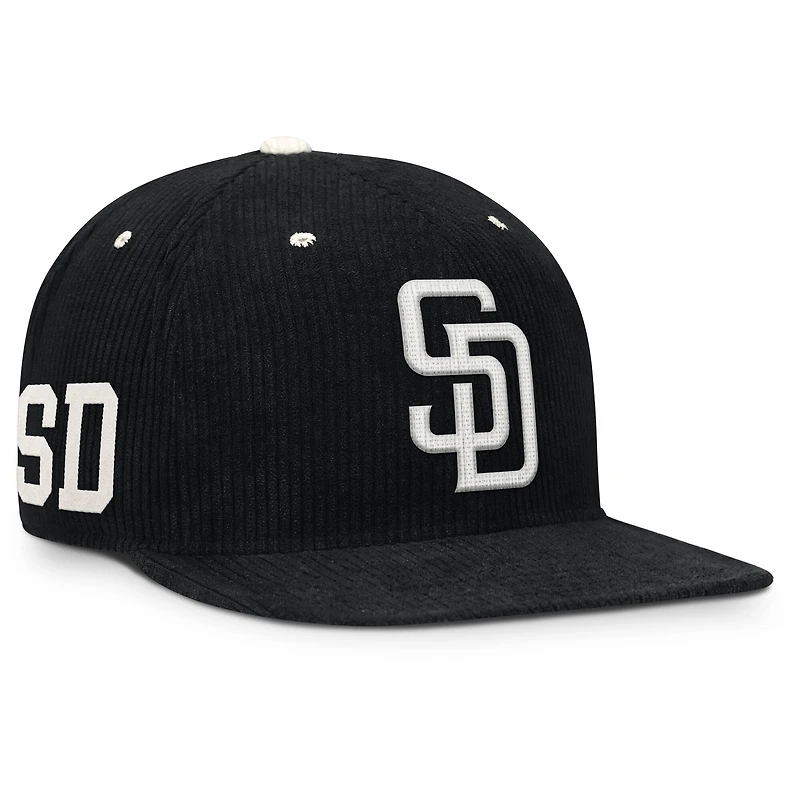 Men's Nike  Black San Diego Padres Pro Corduroy Structured Snapback Hat