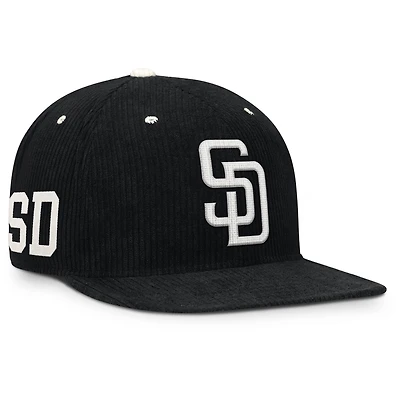 Men's Nike  Black San Diego Padres Pro Corduroy Structured Snapback Hat