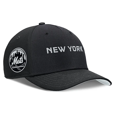 Men's Nike  Black New York Mets Rise Performance Adjustable Hat