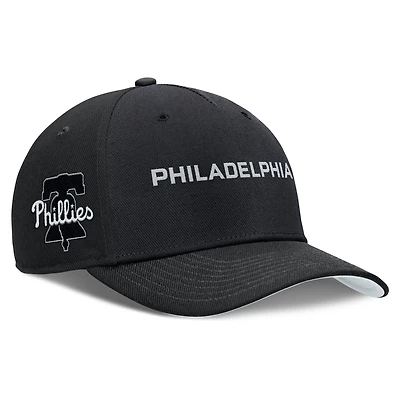 Men's Nike  Black Philadelphia Phillies Rise Performance Adjustable Hat