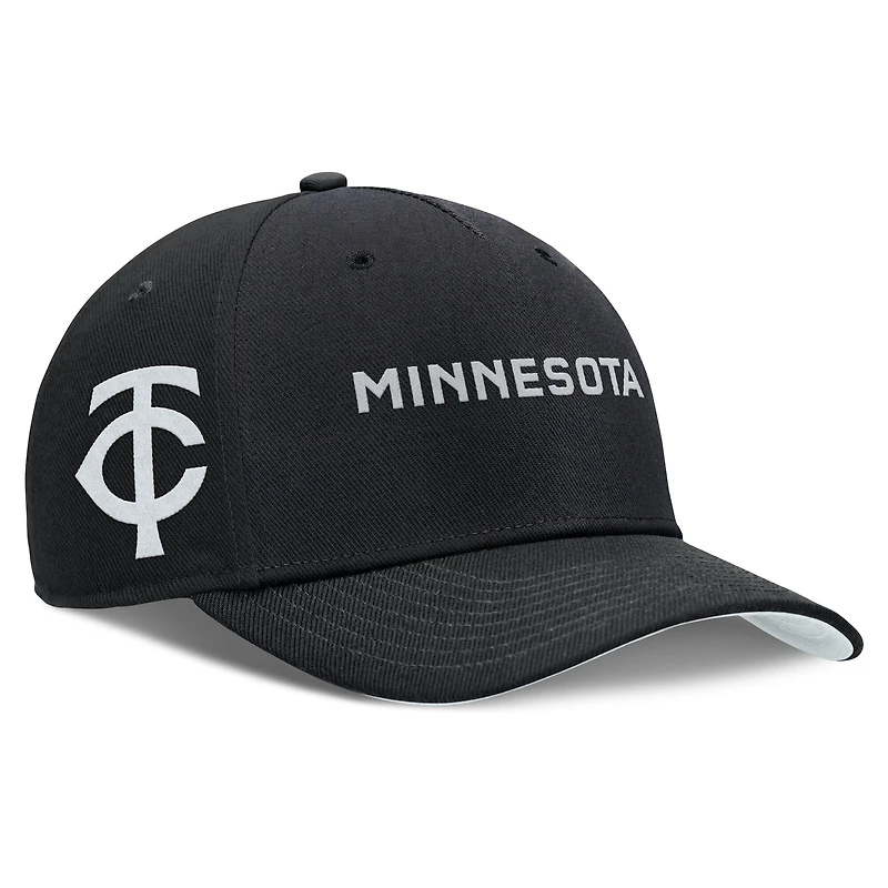 Men's Nike  Black Minnesota Twins Rise Performance Adjustable Hat