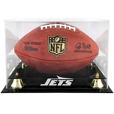 New York Jets Golden Classic Team Logo Football Display Case