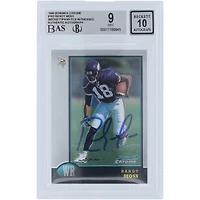 Randy Moss Minnesota Vikings Autographed 1998 Bowman Chrome #182 Beckett Fanatics Witnessed Authenticated 9/10 Rookie Card