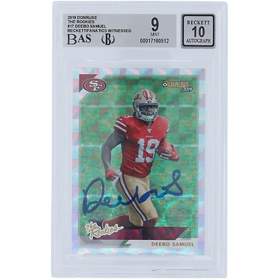 Deebo Samuel Sr San Francisco 49ers Autographed 2019 Panini Donruss The Rookies #TR-17 Beckett Fanatics Witnessed Authenticated 9/10 Rookie Card