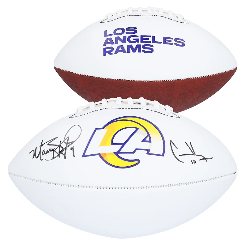 Matthew Stafford & Cooper Kupp Los Angeles Rams Autographed Franklin White Panel Football
