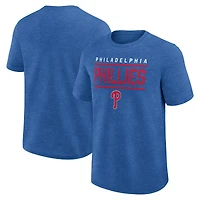 Men's Logo Athletic Heather Royal Philadelphia Phillies Top Notch T-Shirt