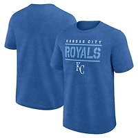 Men's Logo Athletic Heather Royal Kansas City Royals Top Notch T-Shirt
