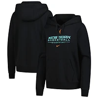 Women's Nike  Black New York Liberty Club City Pullover Hoodie