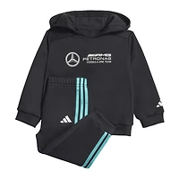 Toddler adidas  Black Mercedes-AMG Petronas F1 Team DNA Alphaskin Pullover Hoodie/Pants Jogger Set