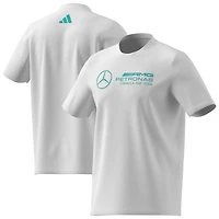 Men's adidas  White Mercedes-AMG Petronas F1 Team Fan Wear DNA Alphaskin Graphic T-Shirt