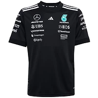 Youth adidas Black Mercedes-AMG Petronas F1 Team Driver Wear Replica Jersey