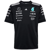 Youth adidas Black Mercedes-AMG Petronas F1 Team Driver Wear Replica Jersey