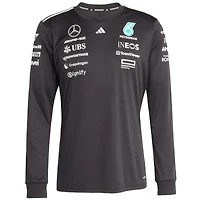 Men's adidas  Black Mercedes-AMG Petronas F1 Team Driver Wear Replica Long Sleeve Jersey
