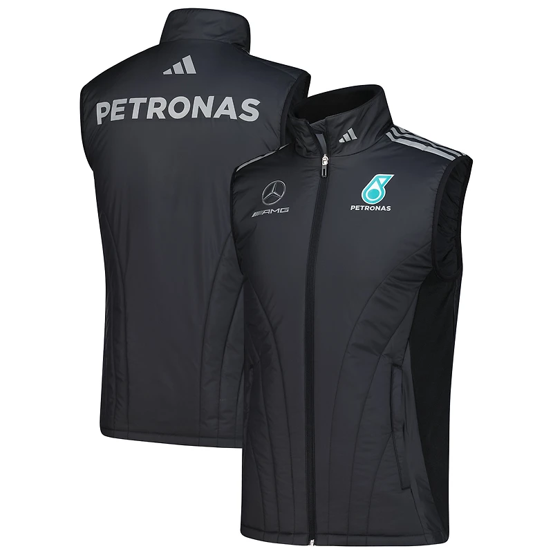 Men's adidas  Black Mercedes-AMG Petronas F1 Team Team Wear Mechanics Full-Zip Vest