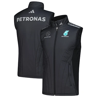 Men's adidas  Black Mercedes-AMG Petronas F1 Team Team Wear Mechanics Full-Zip Vest
