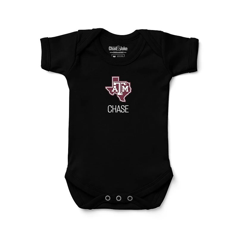 Newborn & Infant Chad Jake Texas A&M Aggies Personalized Team Logo Bodysuit