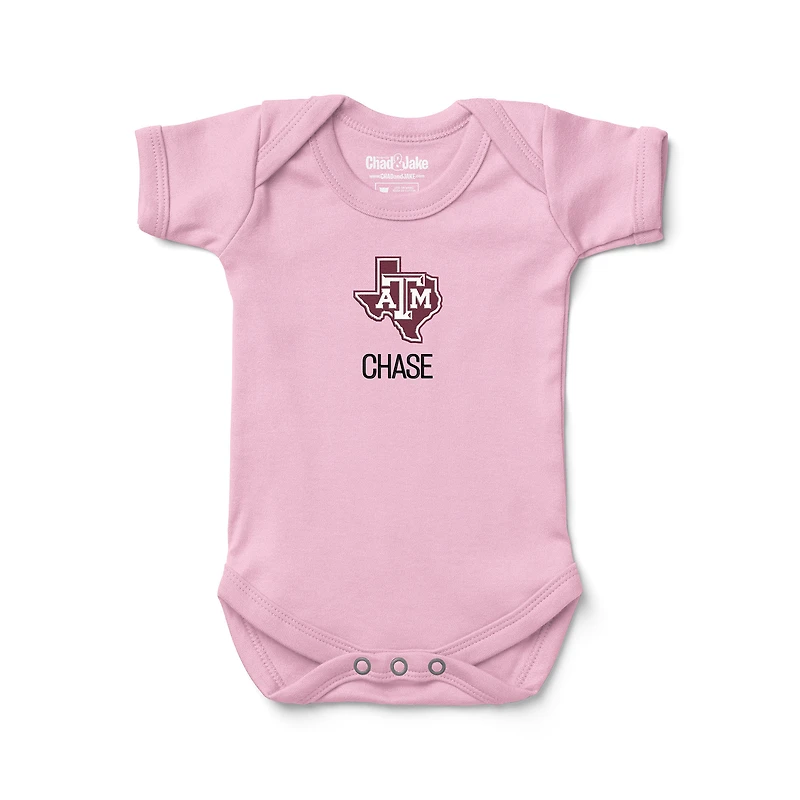 Newborn & Infant Chad Jake Texas A&M Aggies Personalized Team Logo Bodysuit