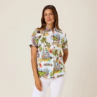 Women's Reyn Spooner  White San Diego Padres Scenic Button-Up Top
