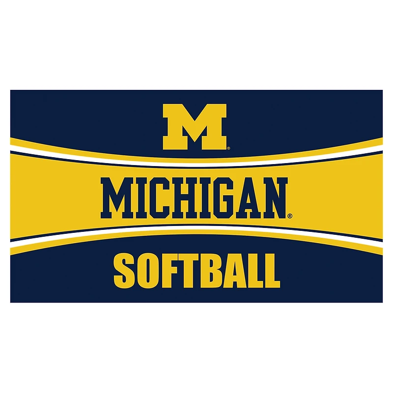 Michigan Wolverines 28" x 16" Softball Trapper Door Mat