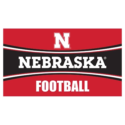 Nebraska Huskers 28" x 16" Football Trapper Door Mat