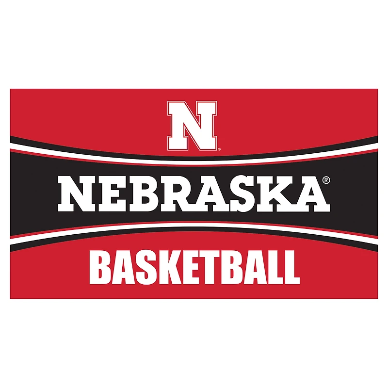 Nebraska Huskers 28" x 16" Basketball Trapper Door Mat