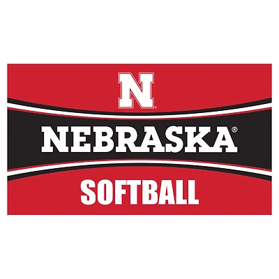 Nebraska Huskers 28" x 16" Softball Trapper Door Mat