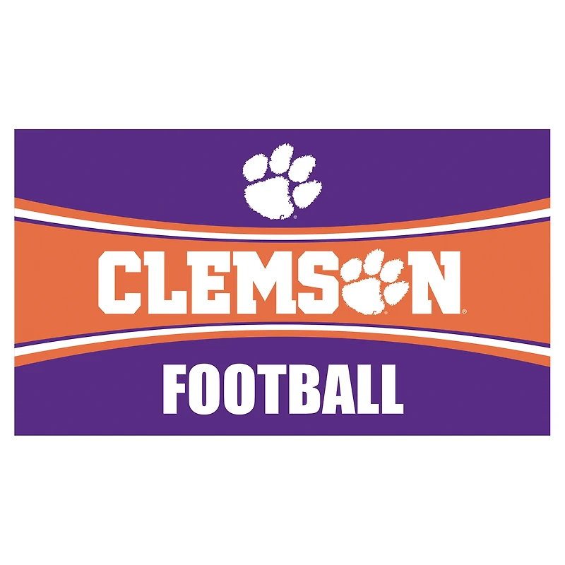 Clemson Tigers 28" x 16" Football Trapper Door Mat