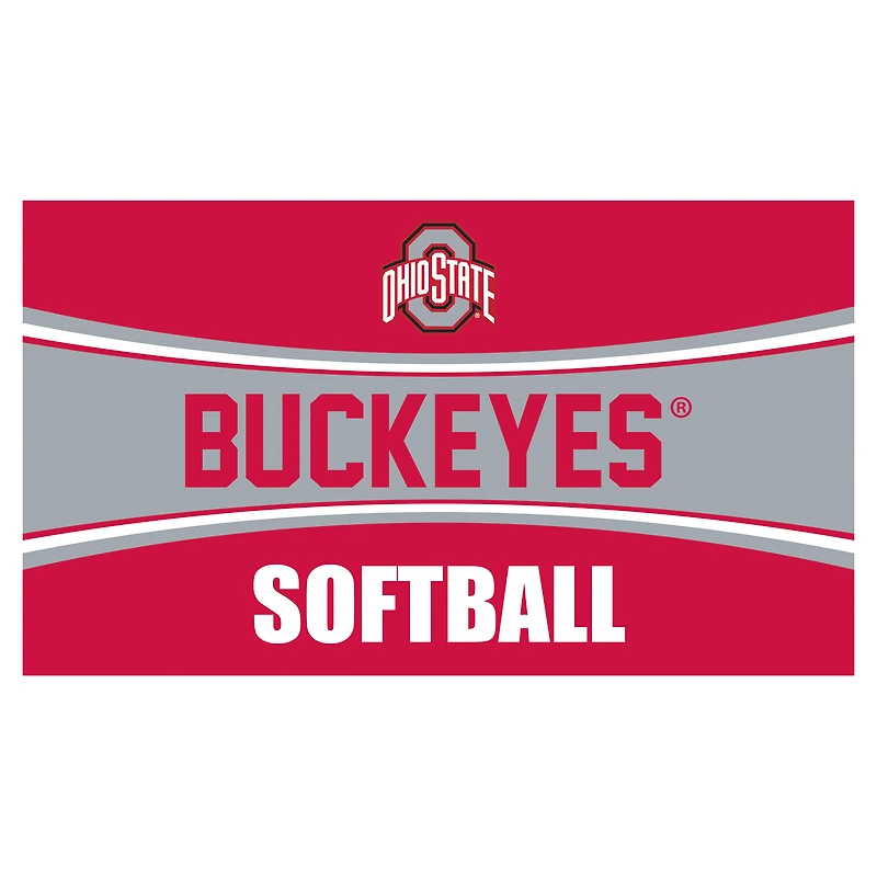 Ohio State Buckeyes 28" x 16" Softball Trapper Door Mat