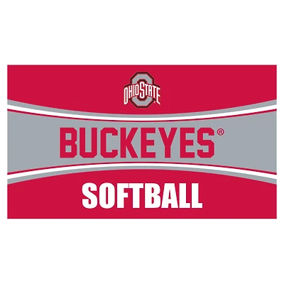Ohio State Buckeyes 28" x 16" Softball Trapper Door Mat