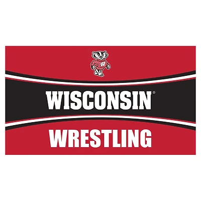 Wisconsin Badgers 28" x 16" Wrestling Trapper Door Mat