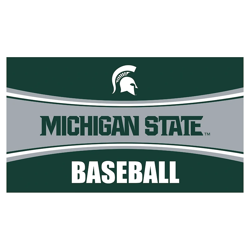 Michigan State Spartans 28" x 16" Baseball Trapper Door Mat