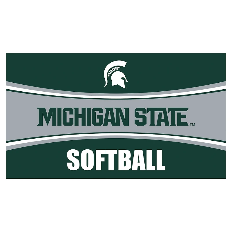 Michigan State Spartans 28" x 16" Softball Trapper Door Mat