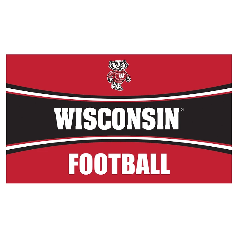 Wisconsin Badgers 28" x 16" Football Trapper Door Mat